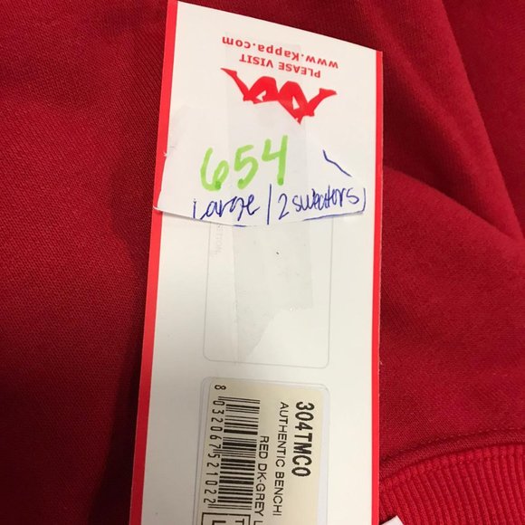 NWT KAPPA 67 BIG K winter full Sleeve Sweater L warm red gray - Picture 4 of 5